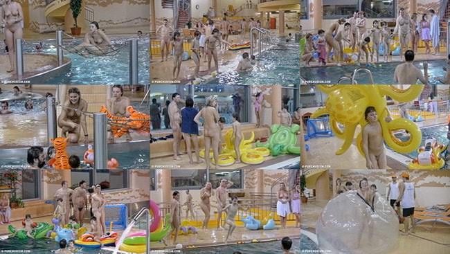Indoor water runners - Family nudism candid video Indoor water runners - Family nudism candid video